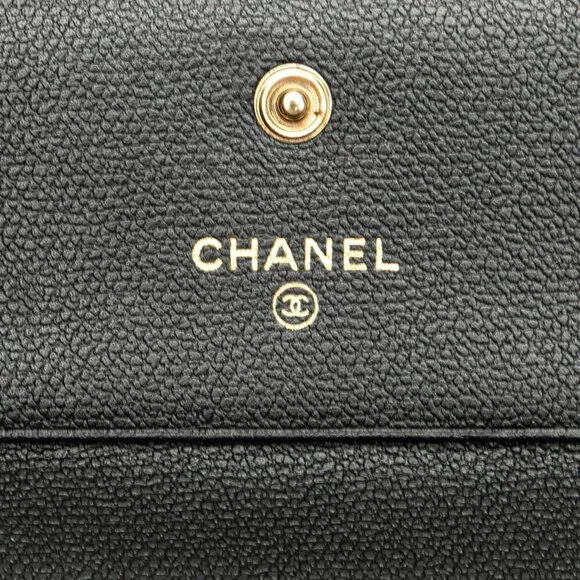 CHANEL Authentic Black Leather Wallet - Picture 8 of 10